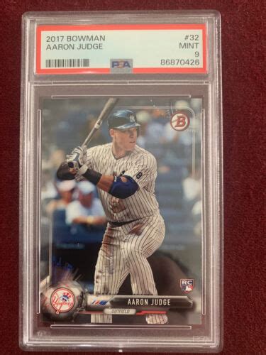 Aaron Judge 2017 Bowman Rookie Card RC PSA 9 Mt EBay