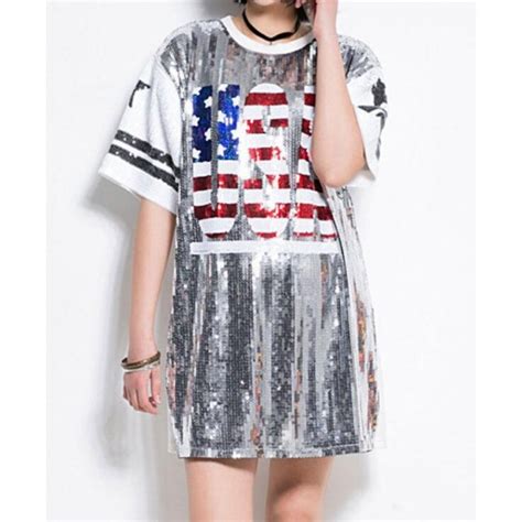 Silver Black Red Sequins Paillette Womens Girls Modern Dance Fashion