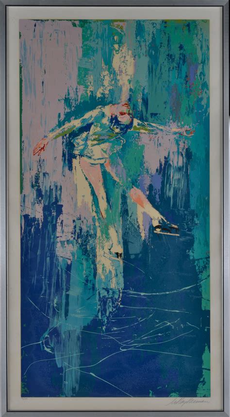 Bid Now LEROY NEIMAN SIGNED SERIGRAPH WINTER OLYMPIC SKATING 1980