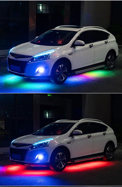 Dream Color Car Underbody Chasing Flow Rgb Led Strip Under Glow Neon