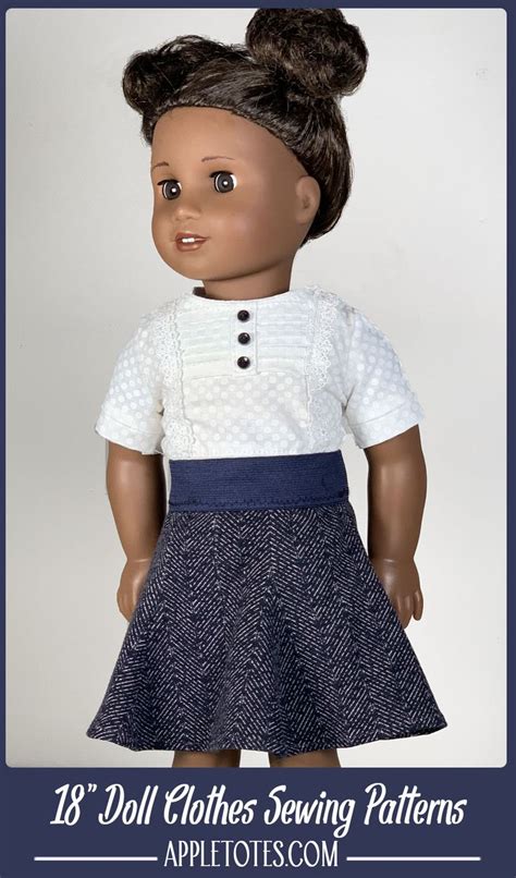 18 Inch Doll Patterns Kelly Blouse And Erin Skirt 18 Inch Doll