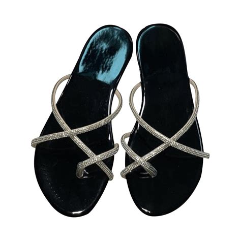 Nrmvnmi Women S Slippers Summer Open Toe Rhinestone With Clip Toe