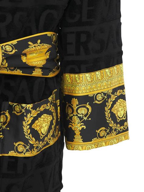 Versace Barocco And Robe Cotton Bathrobe Versace