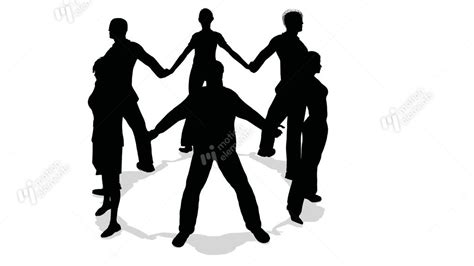 People Circle Silhouette Stock Animation | 589858