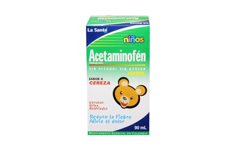 Acetaminofén Paracetamol Jarabe 150mg 5ml La Santé Farmacia Nacional