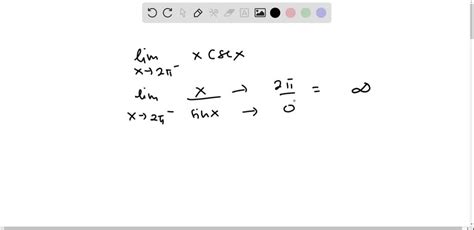 Solved Find The Limit Lim {x Rightarrow 2 Pi { }} X Csc X