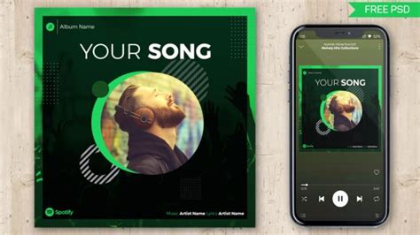 Spotify Playlist Mockup Psd Psfiles