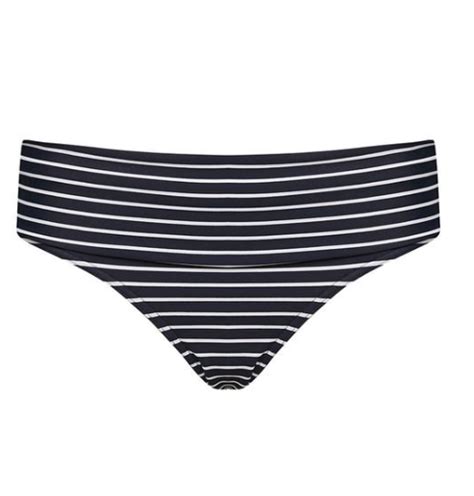 Figleaves London Cast Away Stripe Fold Bikini Brief