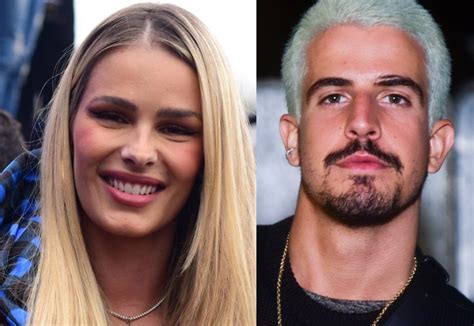 Novo casal Yasmin Brunet e Enzo Celulari se beijam em festival de São