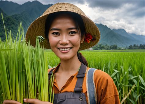 Lexica Millennial Farmer Woman Beautiful Indonesian Face Smiling