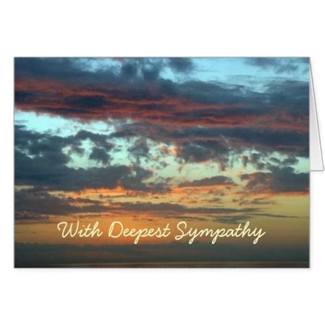 Sympathy Sunset Clouds Card Zazzle Printing Double Sided Sympathy