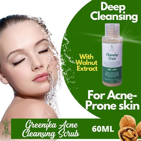 Greenika Anti Acne Black Heads Remover Cleansing Facial Scrub N