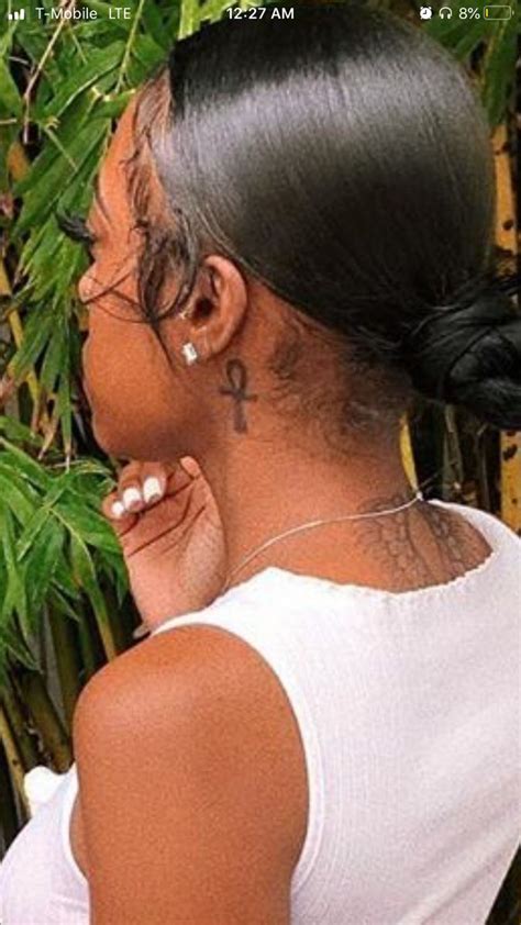 Pin By Virgo On Yatts Girl Neck Tattoos Tattoos For Black Skin