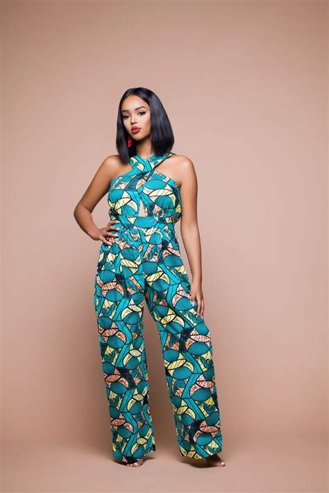 African Print Madu Jumpsuit Grass Fields African Inspired Fashion