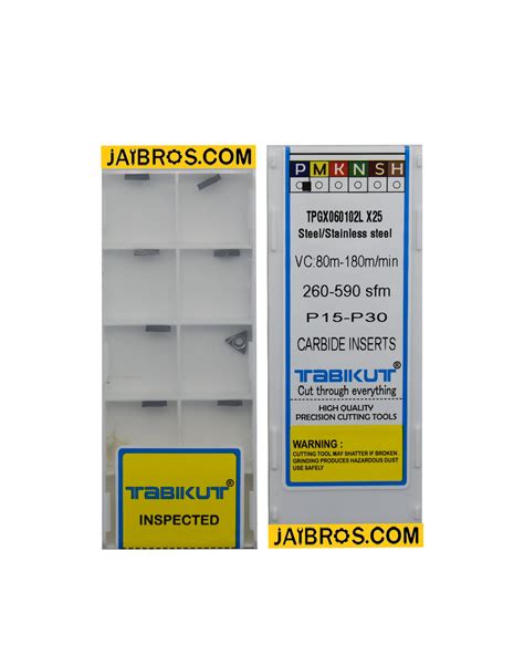 Tpgx06010204l X25 Tabikut Carbide Grade Pack Of 10 Jaibros