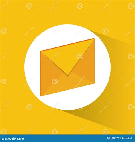 Yellow Envelope And Email Design Stock Illustration Illustration Of