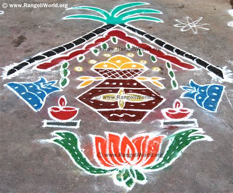 Pongal Pulli Kolam - Pongal Pulli Kolam / Pongal 2018 Beautiful Kolam ...