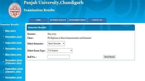 Pu Results Out For Pg Diploma In Mass Communication Nd Sem At