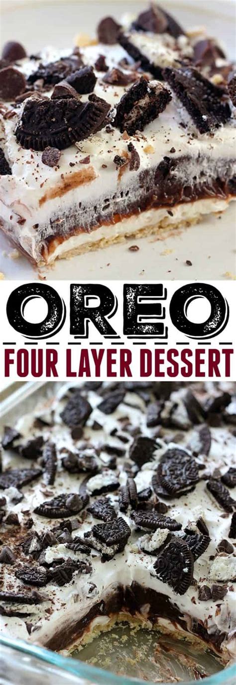 Oreo Four Layer Dessert Recipe - Belle of the Kitchen