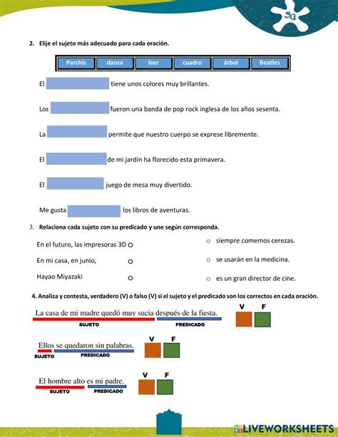 La OraciÓn Live Worksheets