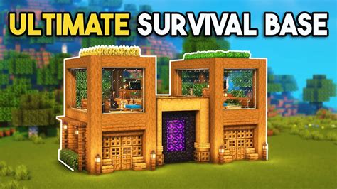 Ultimate 2 Player Survival Base In Minecraft [tutorial] Youtube