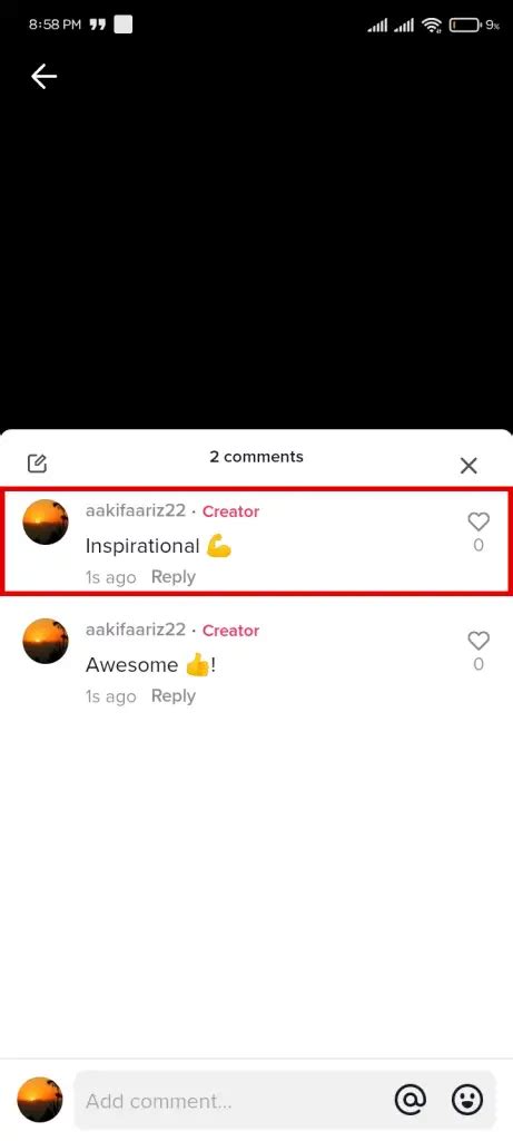 Comment épingler un commentaire sur TikTok