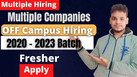 Off Campus Job Drive 2023 Batch Latest 2023 Batch Hiring 2021 2022 2023 Batch Fresher