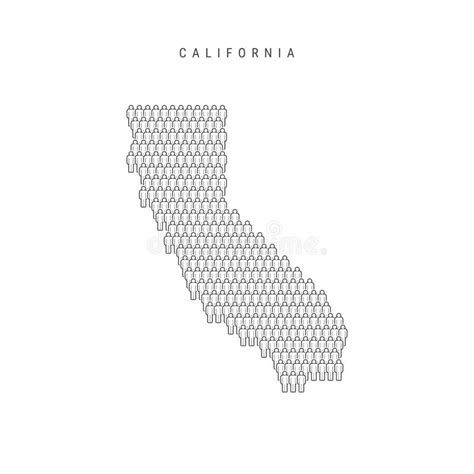 California Us State Flag Map Vector Isolated Stock Vector