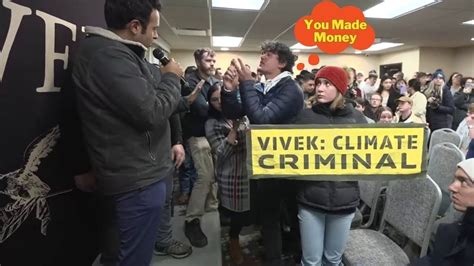 Watch Huge Chaos Broke Out In Vivek Ramaswamys Town Hall By Climate