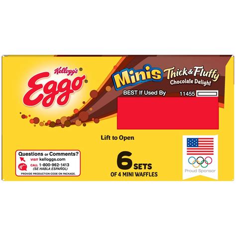 Kellogg S Eggo Thick Fluffy Minis Chocolate Delight Waffles 6 Ct 9 7