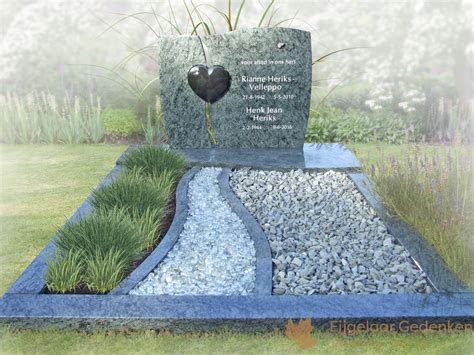 Eigentijds Dubbel Grafmonument Met Hart Eijgelaar Gedenken 33771