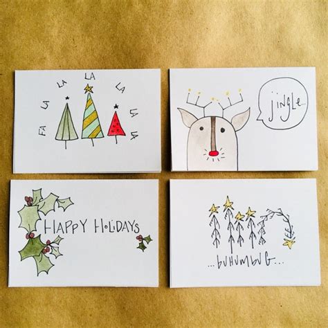 Assorted Christmas Mini Card Set Etsy