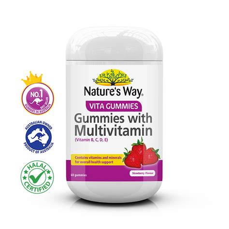 Natures Way Vitagummies With Multivitamin Vitamin B C D E Gummies