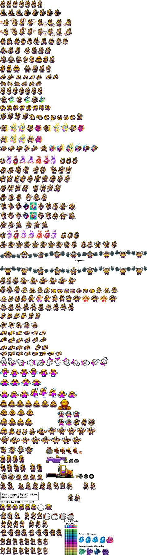 Wario Brawlified Sprite Sheet Emoticon Free Transparent Png