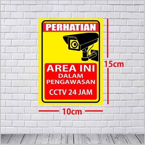 Jual Stiker Dalam Pengawasan Cctv Stiker Peringatan Minimal Order