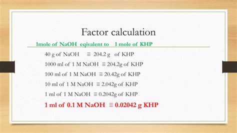 Sodium Hydroxide Preparation And Standardization Ppt