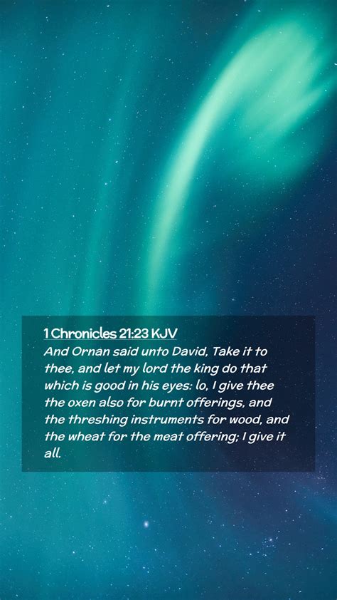 Chronicles Kjv Mobile Phone Wallpaper And Ornan Said Unto