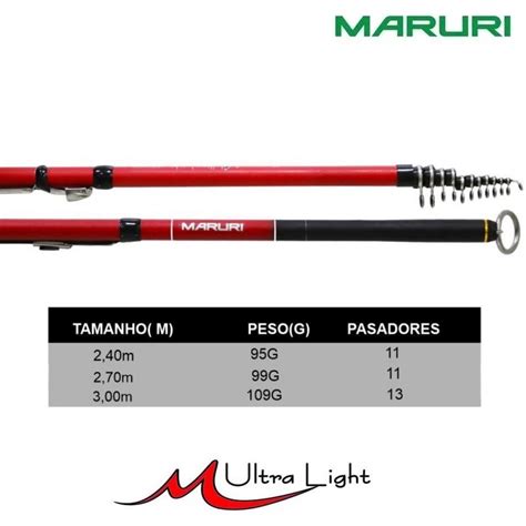 Vara para molinete telescópica Maruri M Ultra Light 9 2 70cm 2706M