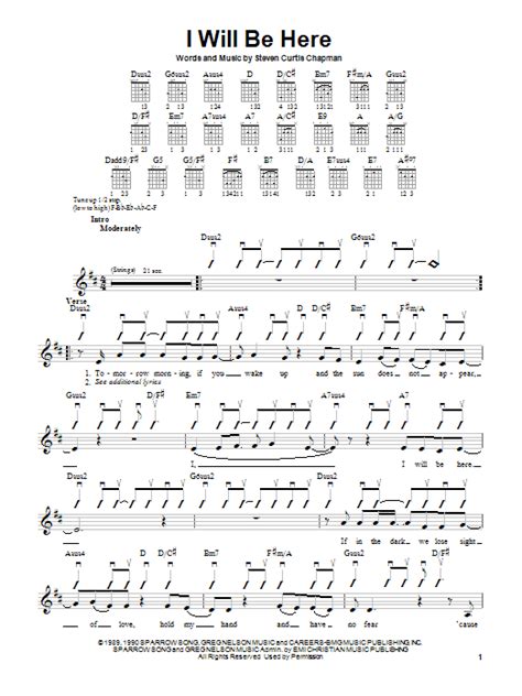 Steven Curtis Chapman I Will Be Here Sheet Music For Piano Vocal And Guitar Download Pdf 87708