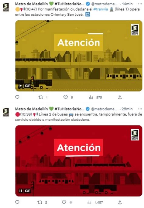 Metro De Medellín Afectado Por Manifestaciones De Este Martes Minuto30