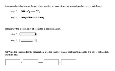 Solved A Proposed Mechanism For The Gas Phase Reaction Chegg