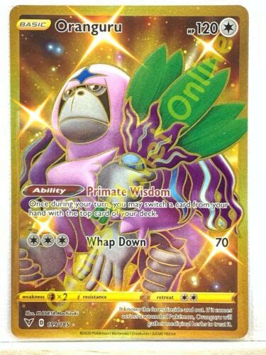 ORANGURU 199 185 SECRET Rare GOLD Pokemon Card SWSH04 VIVID VOLTAGE