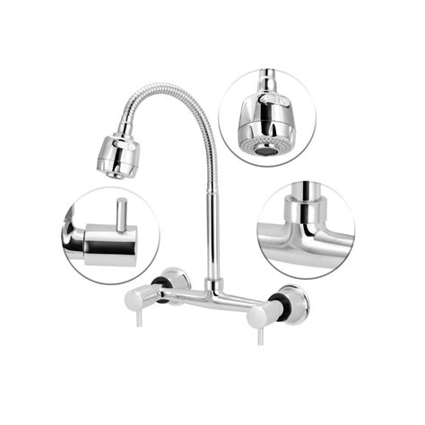 Torneira Misturador Cozinha Parede Gourmet Flex Vel Luxo Lar Modelar