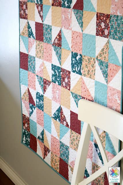 A Bright Corner Four Patch Spin Quilt Pattern