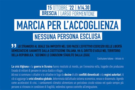 Marcia Per Laccoglienza 2022 A Brescia ADL A Zavidovici