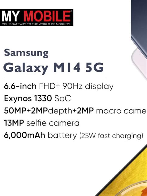 Samsung Galaxy M14 5g With 6000mah Battery Exynos 1330 Soc 50mp Camera Launched Price In