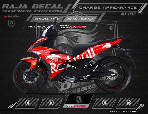 Decal Sticker Yamaha MX King Fullbody Stiker Dekal MX King Desain