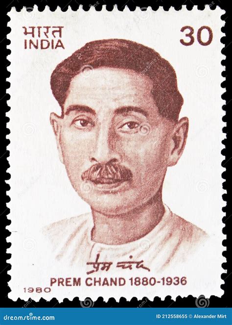 Birth Centenary Of Prem Chand 1880 1936 Circa 1980 Editorial Image