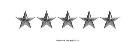 Five Stars 5 Silver Stars Isolated Stock Illustration 1492594148