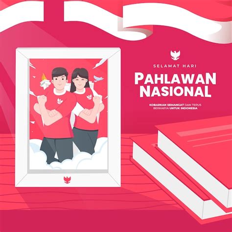 Premium Vector Hari Pahlawan Nasional Means Happy Indonesian National